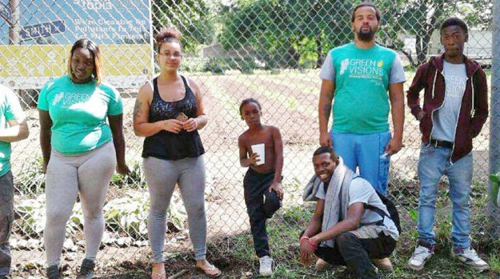Pictured here are the participants in the 2017 Green Visions, a workforce development and phytoremediation program based at 797 Smith St., which transforms vacant properties in the heart of downtown Rochester into profitable flower gardens. 