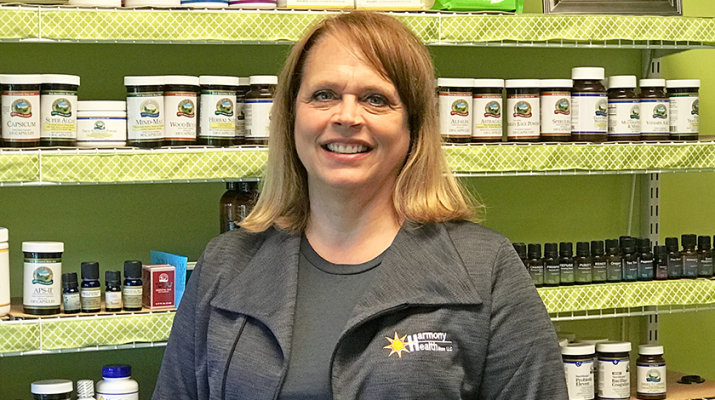 Cindy Fiege, now 58, operates Harmony Health Store, LLC in Spencerport.