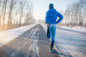 Running in the snow