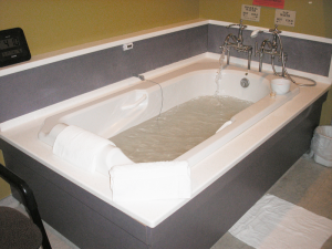Spacious bath tubes at The Springs Integrative Medicine Center & Spa. Some choose the baths for relaxation, some for healing. 