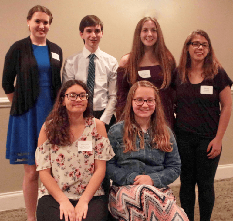Several local students received $1,000 scholarships from the Hearing Loss Association of America Rochester Chapter. They are, standing from left, Megan Minkel, Attica High School; Hunter Williams, Rochester School for the Deaf; Alyssa Kingston, Geneseo Central School; Diane Ward, RSD. Seated from left are Neriyah McPherson and Courtney Gentzke, both RSD. Absent: Jeffery Flood, Irondequoit High School.Several local students received $1,000 scholarships from the Hearing Loss Association of America Rochester Chapter. They are, standing from left, Megan Minkel, Attica High School; Hunter Williams, Rochester School for the Deaf; Alyssa Kingston, Geneseo Central School; Diane Ward, RSD. Seated from left are Neriyah McPherson and Courtney Gentzke, both RSD. Absent: Jeffery Flood, Irondequoit High School.