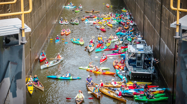 Paddling is one way people can participate in the Canalview Challenge along the Erie Canal.