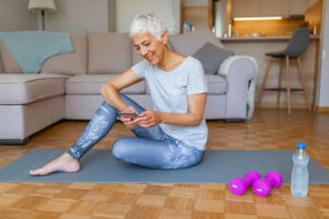 Lady exercising