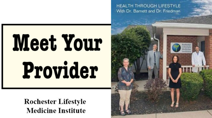 Team at Rochester Lifestyle Medicine Institute: from left, Maria Dewhirst, Robert Franki, Beth Garver, Ted D. Barnett, MD, Susan M. Friedman, MD, MPH, Courtesy of photographer Keith Bullis.