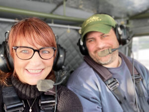 Patients of Leanne Mikiciuk, a registered nurse at Unity Hospital, likely never imagine that their caregiver zips over Western New York landscapes as the co-pilot to fiancé Jeffrey LaChausse in his Whittman Buttercup two-seater aircraft.
